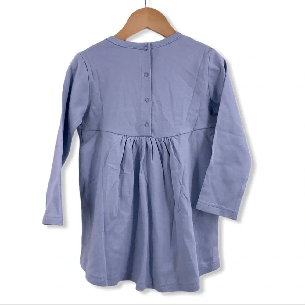 City Mouse‎ Blue Organic Cotton Dress Long Sleeve Size 3 Year New